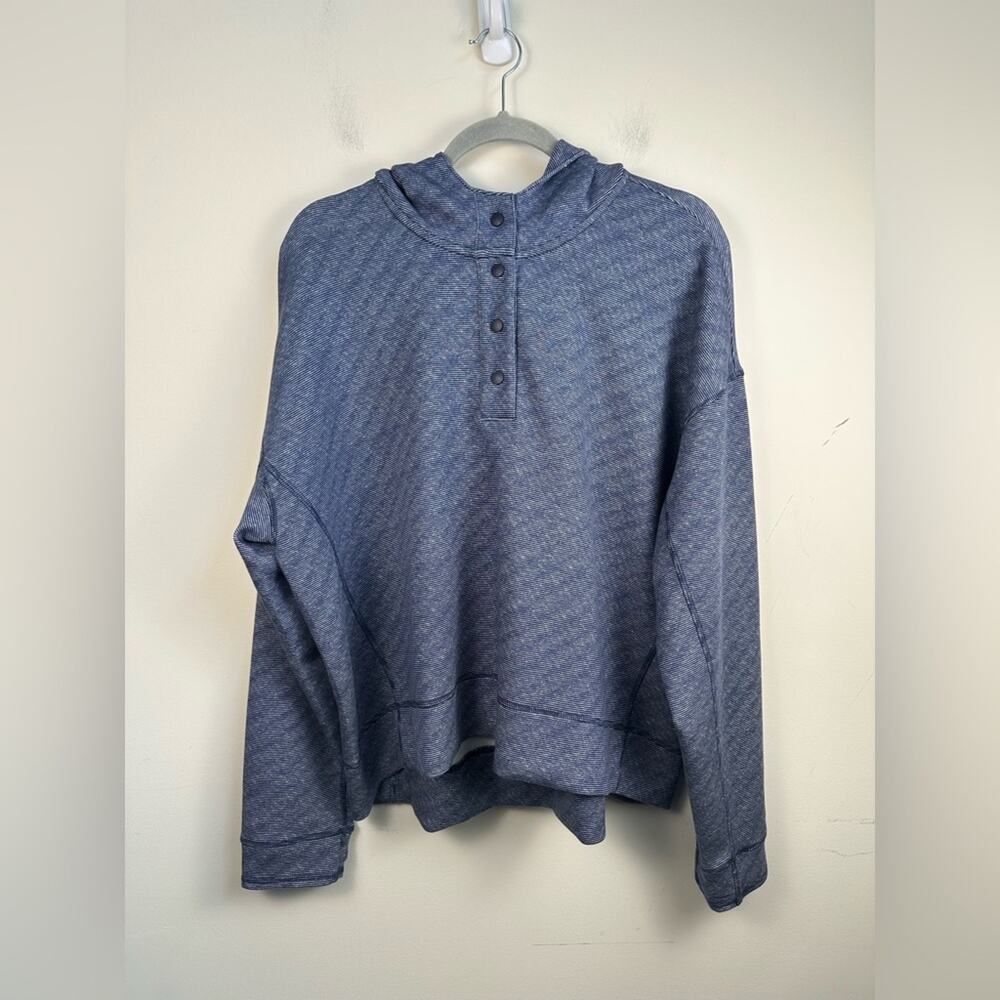 Vineyard Vines Performance Hoodie Women XL Navy Striped NWT Snap Pullover